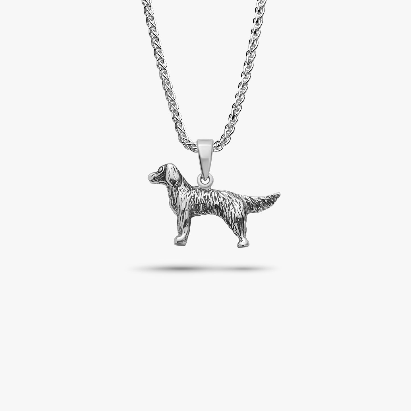 retriever labrador 925 silver necklace