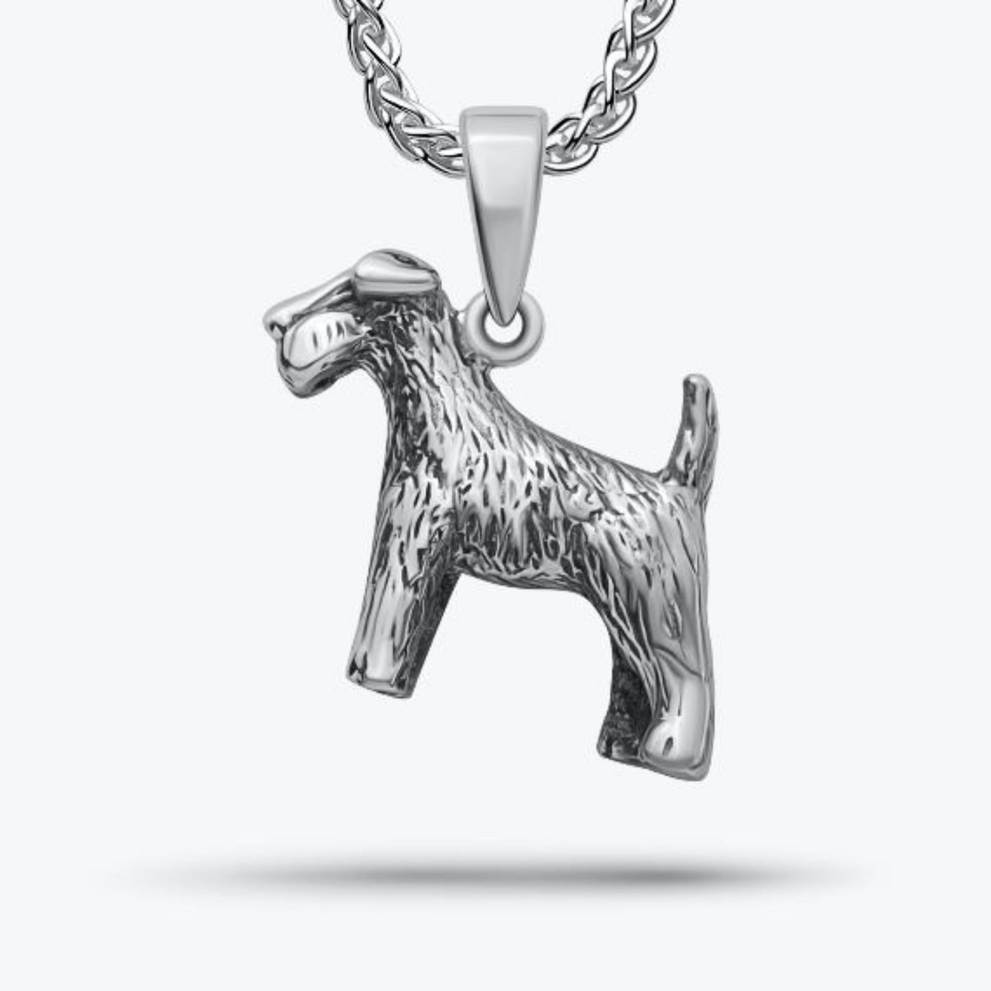 fox terrier 925 silver necklace