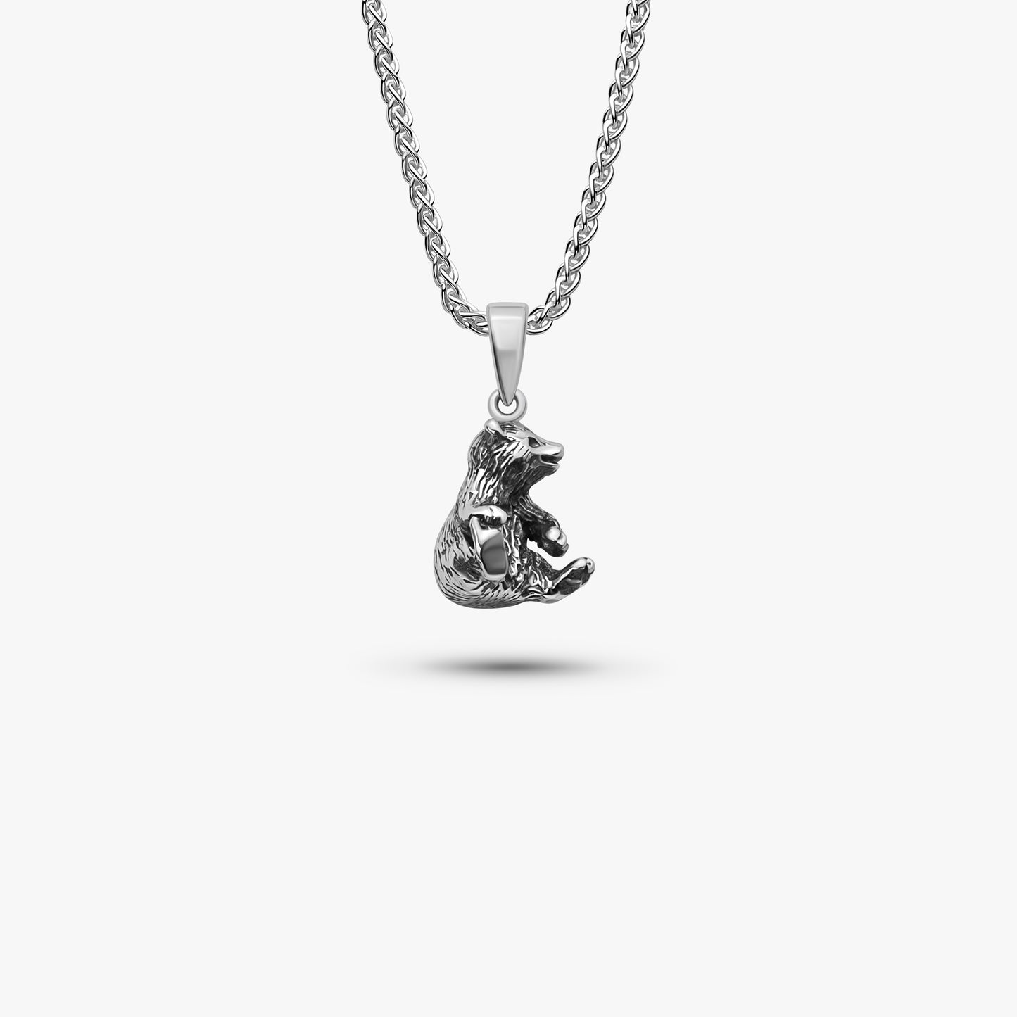 polar bear 925 silver necklace