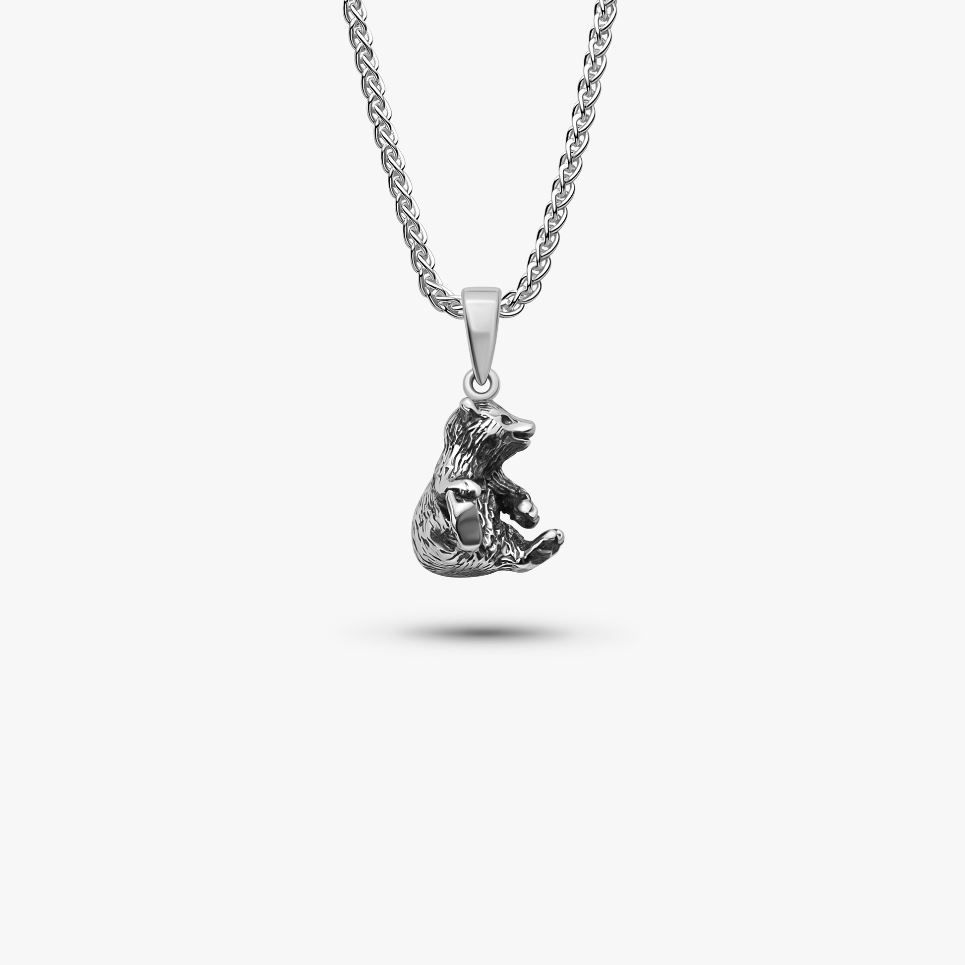 polar bear 925 silver necklace