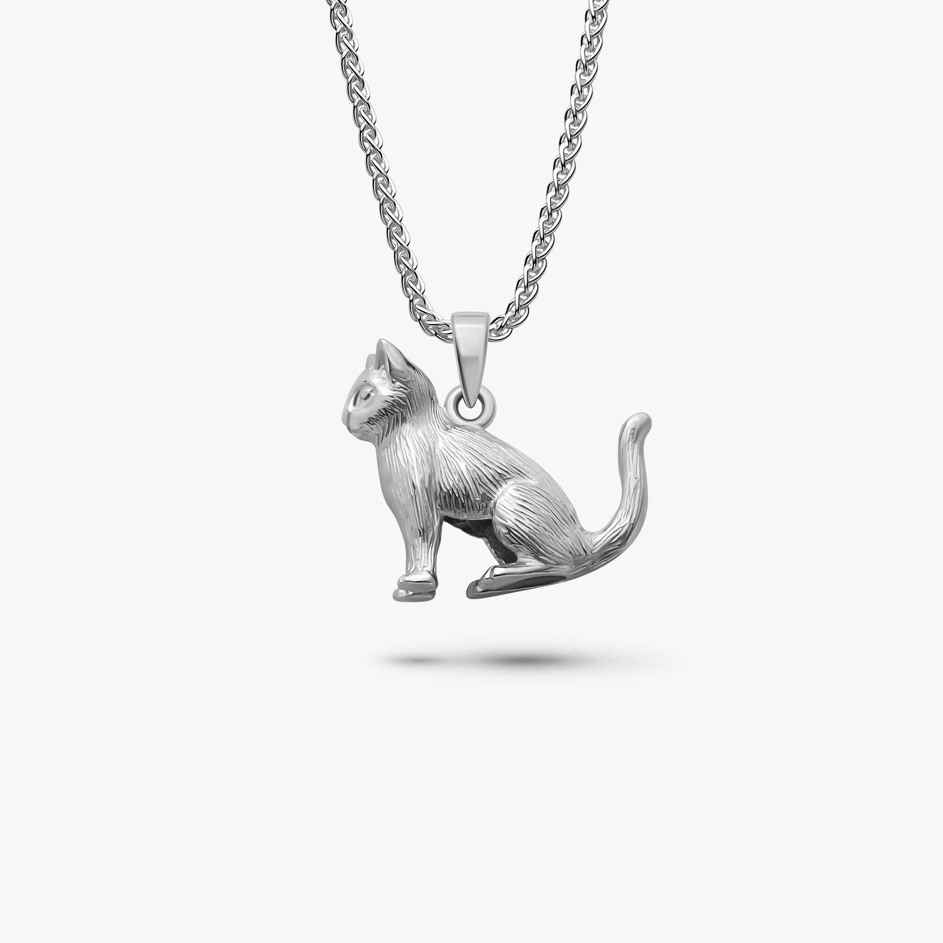 cat 925 silver necklace