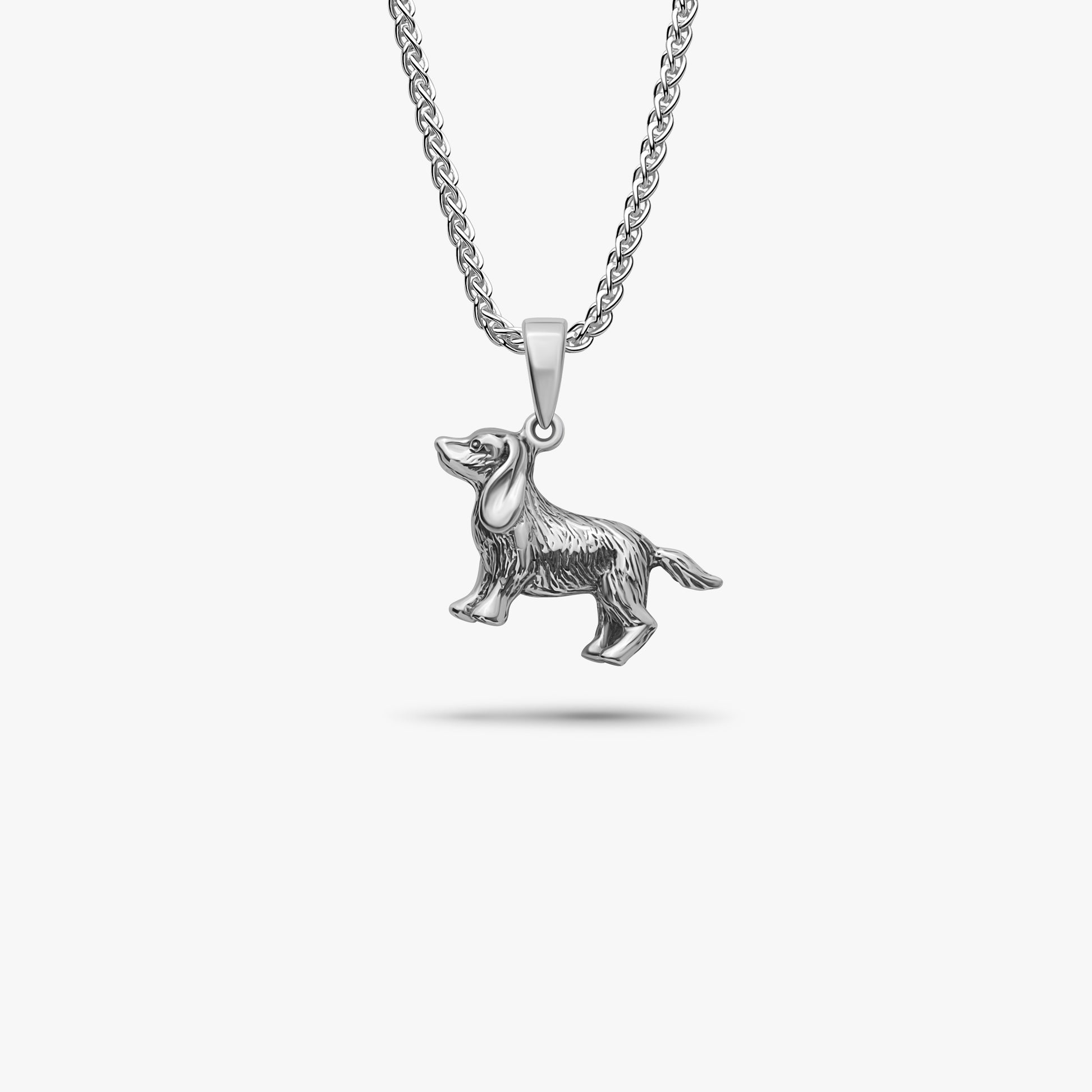 cocker spaniel 925 silver necklace