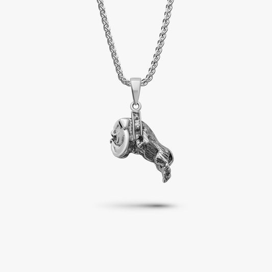 bulldog 925 silver necklace