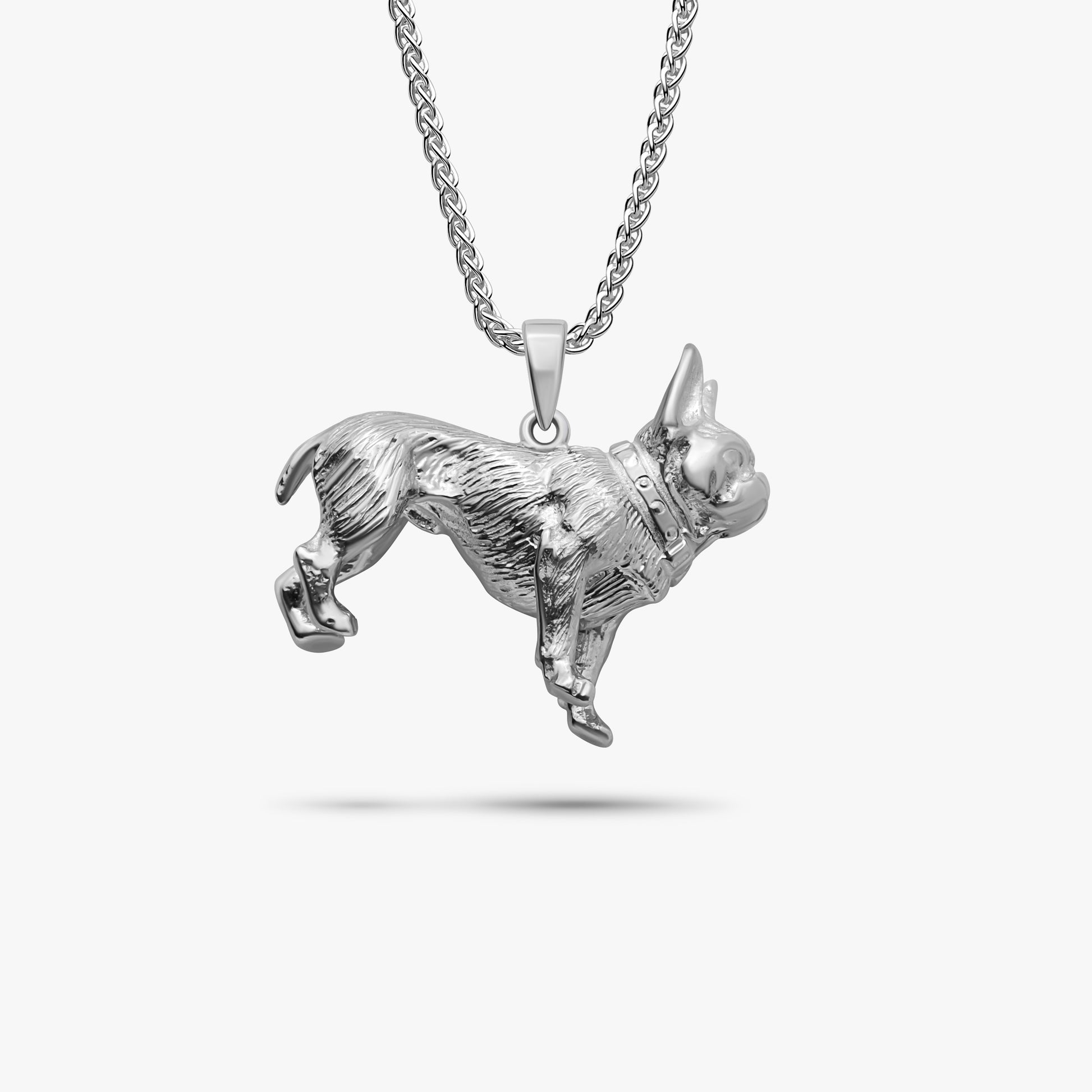 french bulldog 925 silver necklace