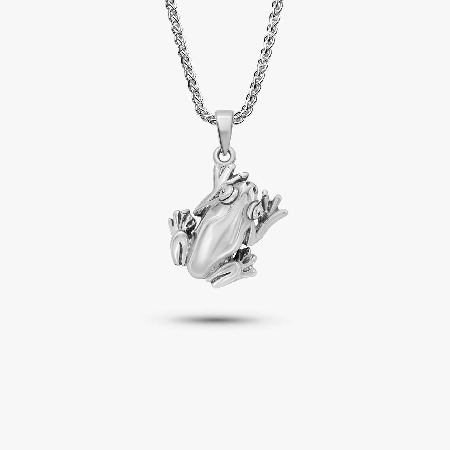 frog 925 silver necklace