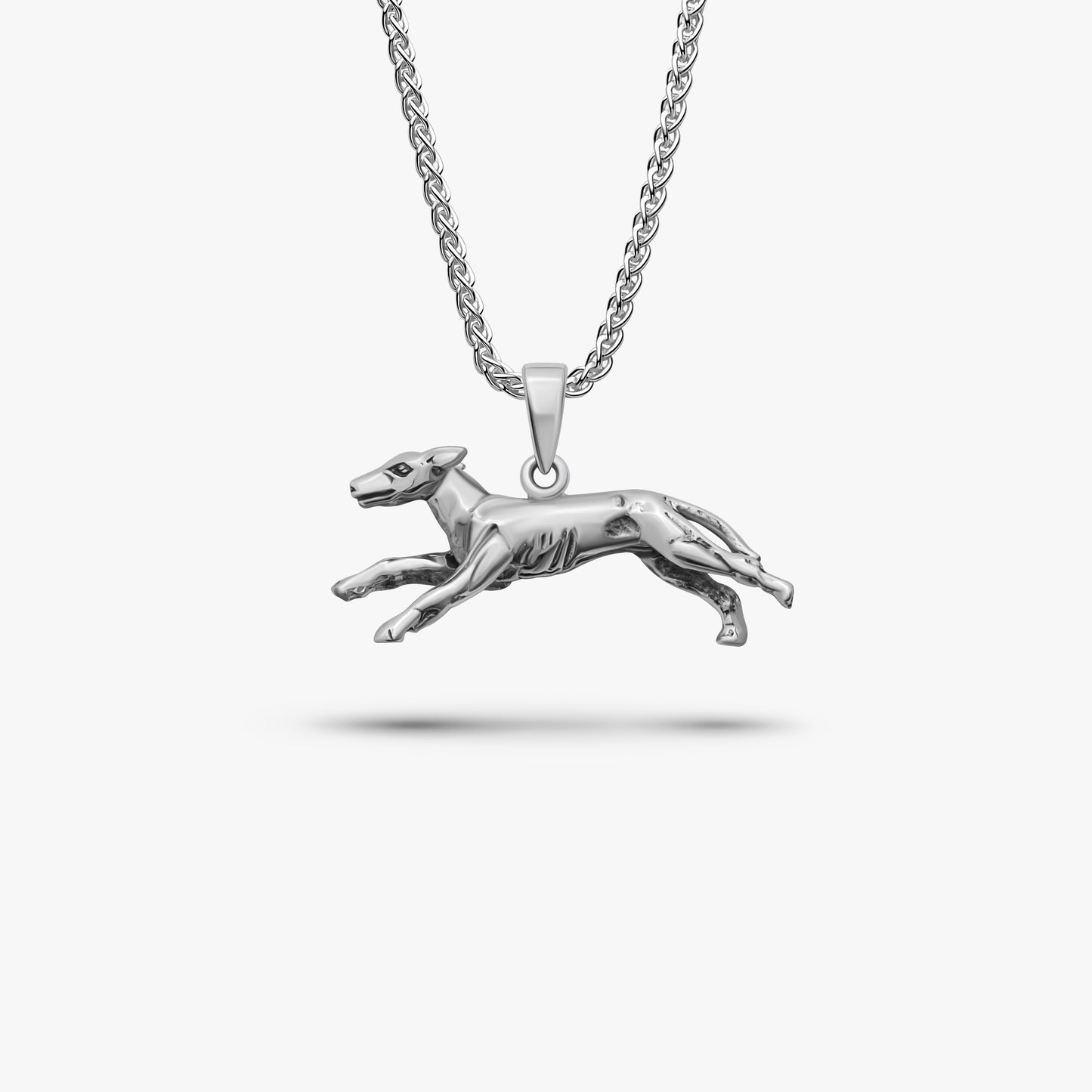 greyhound dog 925 silver necklace