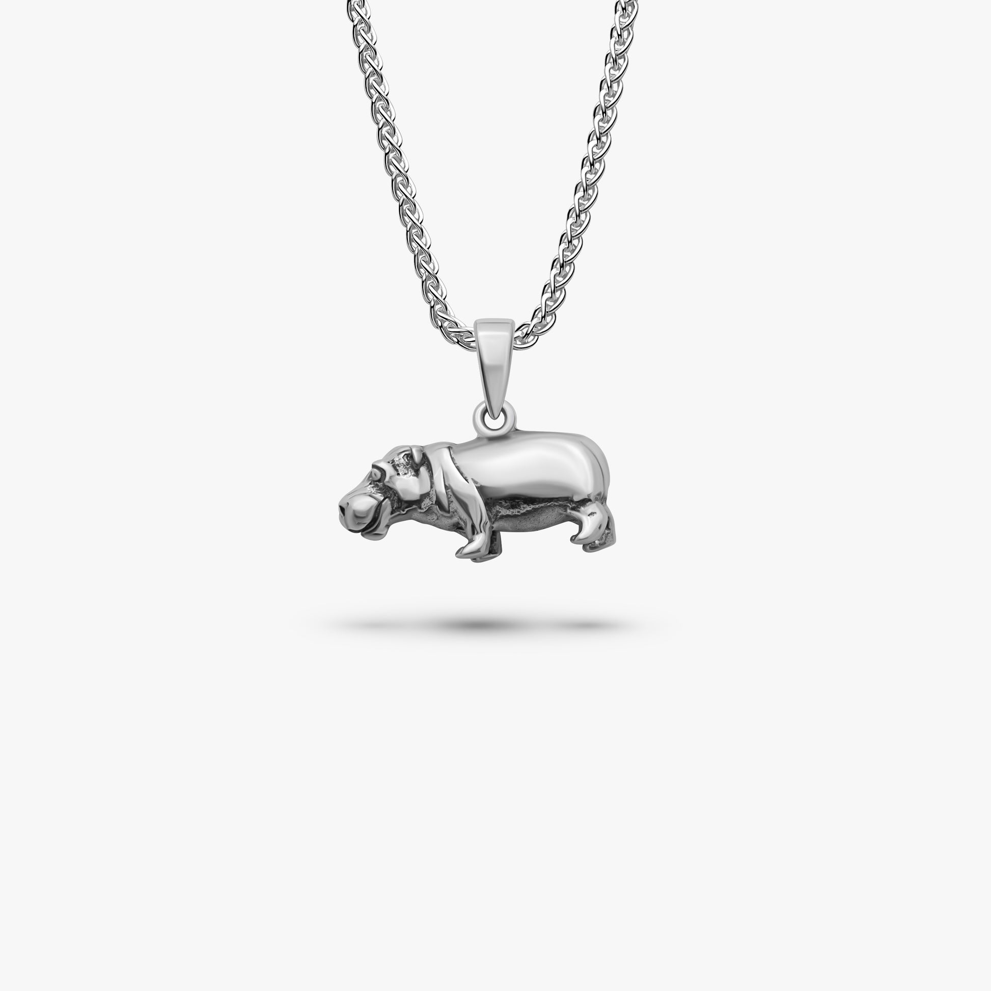 hippo 925 silver necklace