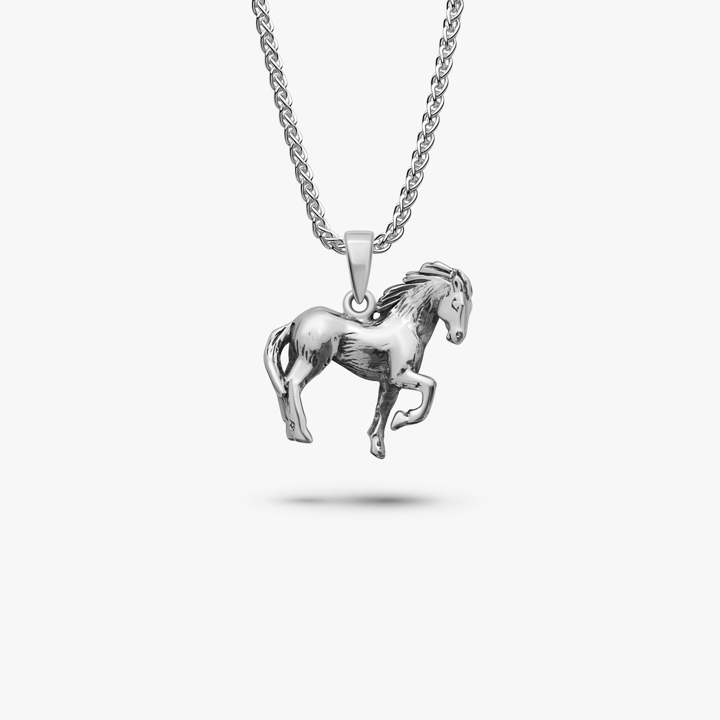 horse 925 silver necklace