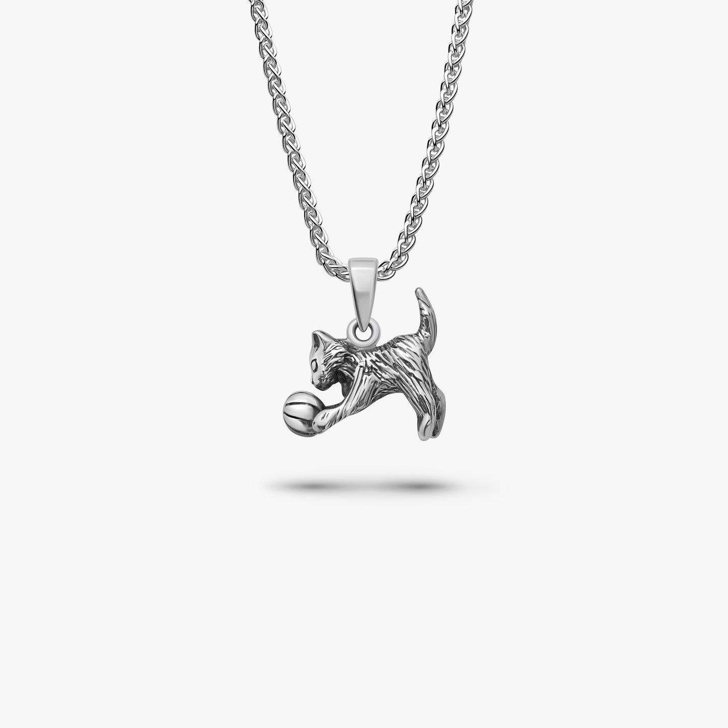 kitten 925 silver necklace