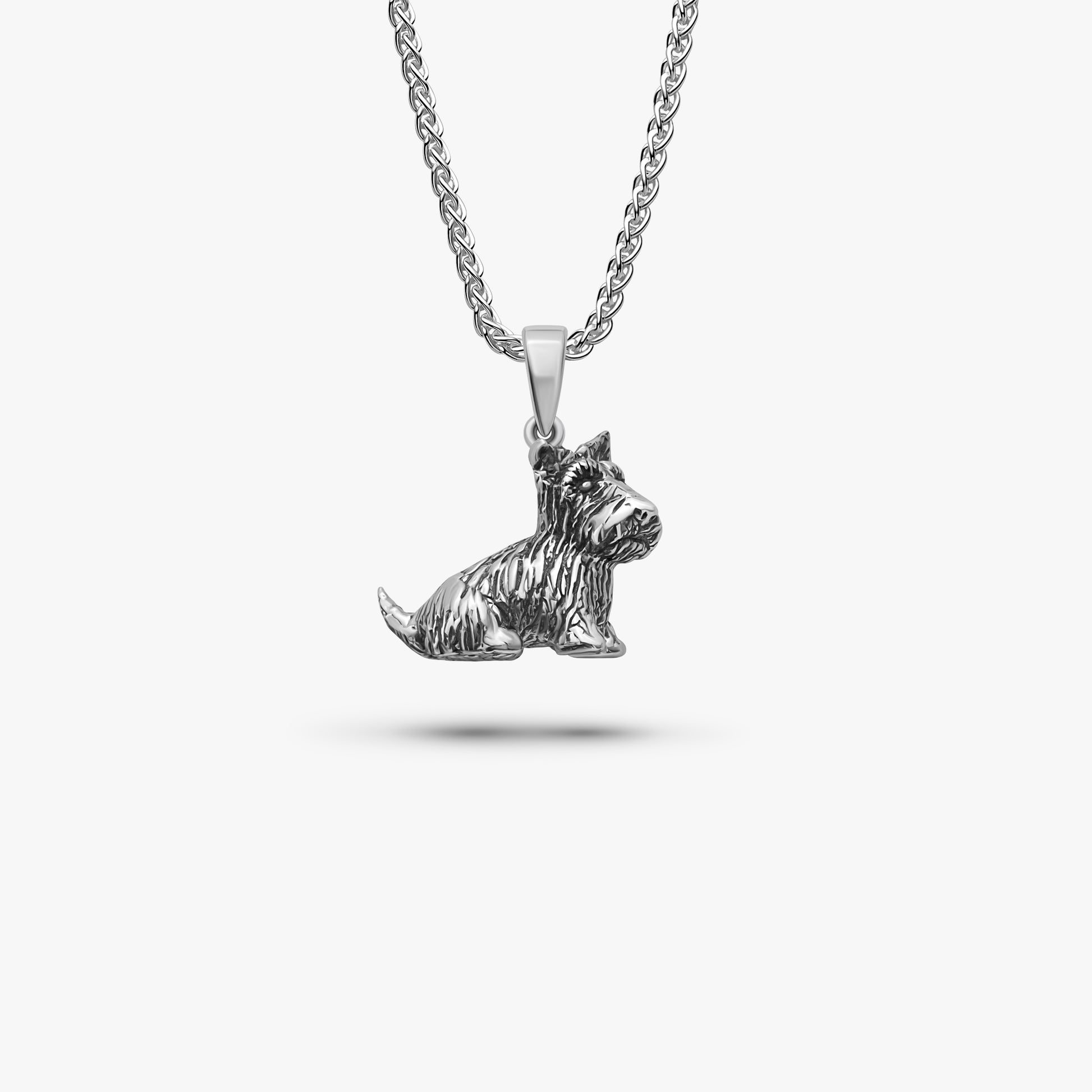 scottie dog 925 silver necklace