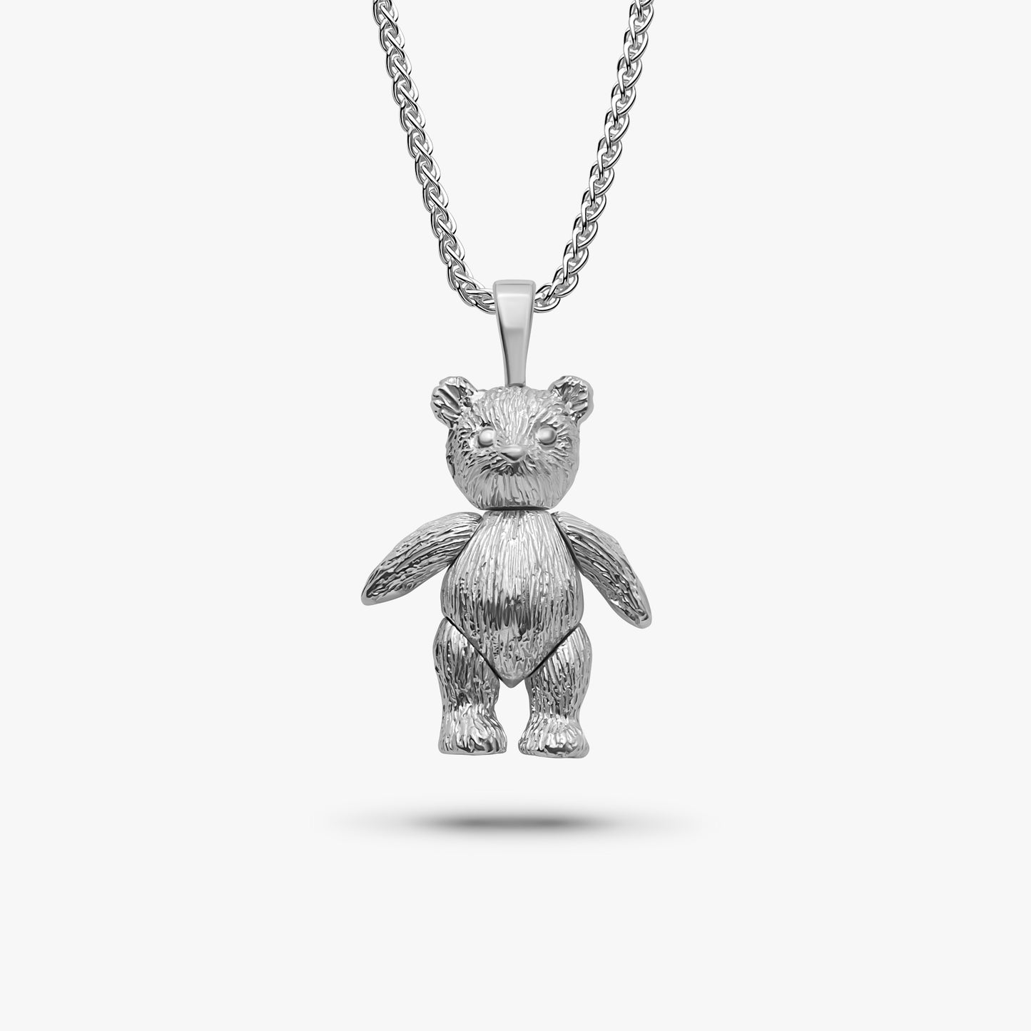 teddy bear 925 silver necklace