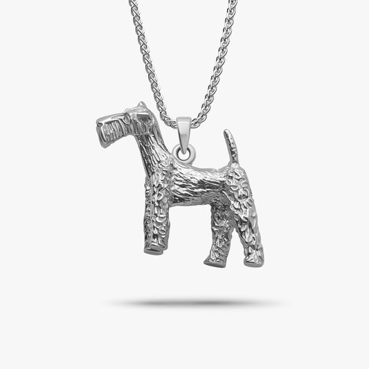 fox terrier 925 silver necklace